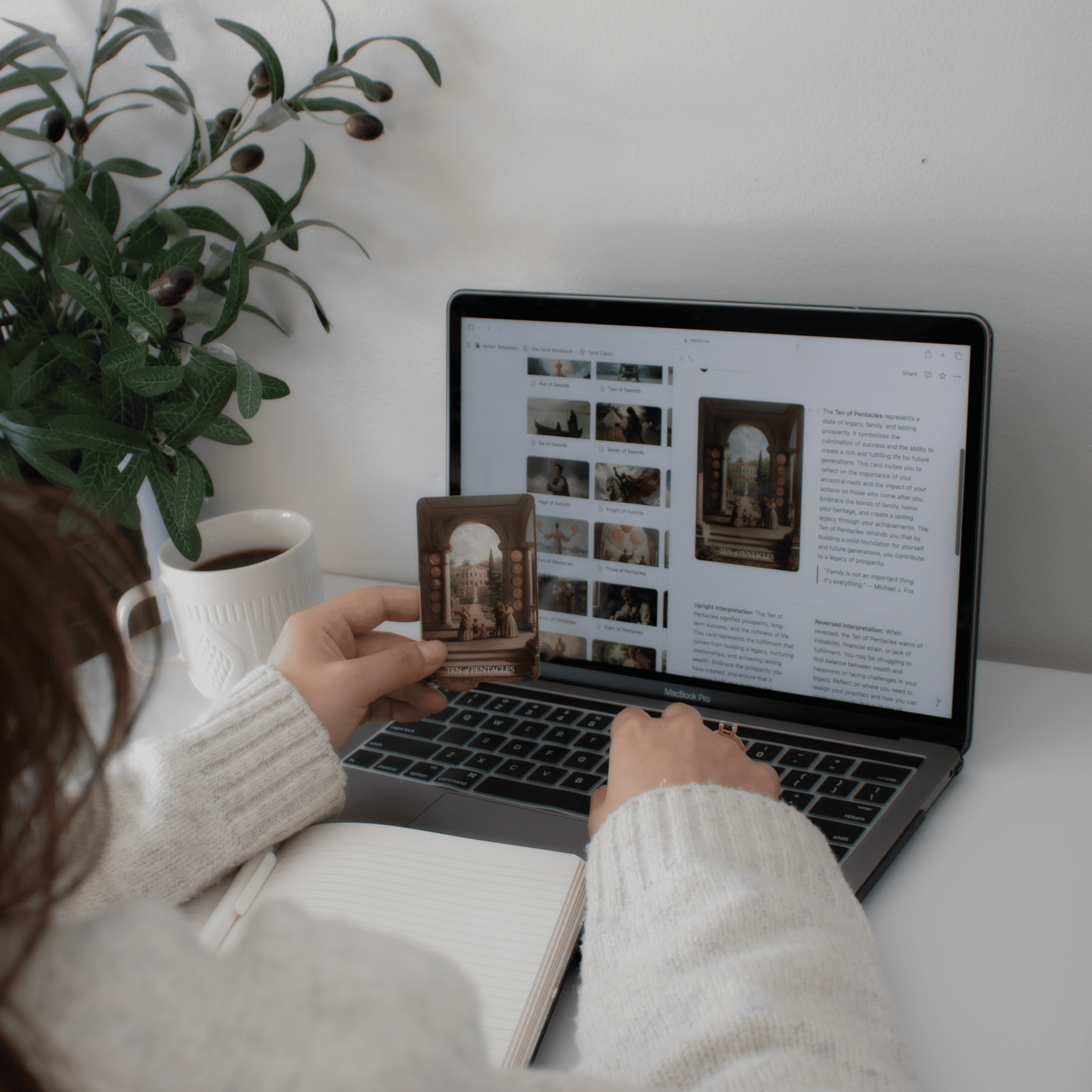 The Tarot Workbook Notion Template A Toolkit for Beginners & Experts
