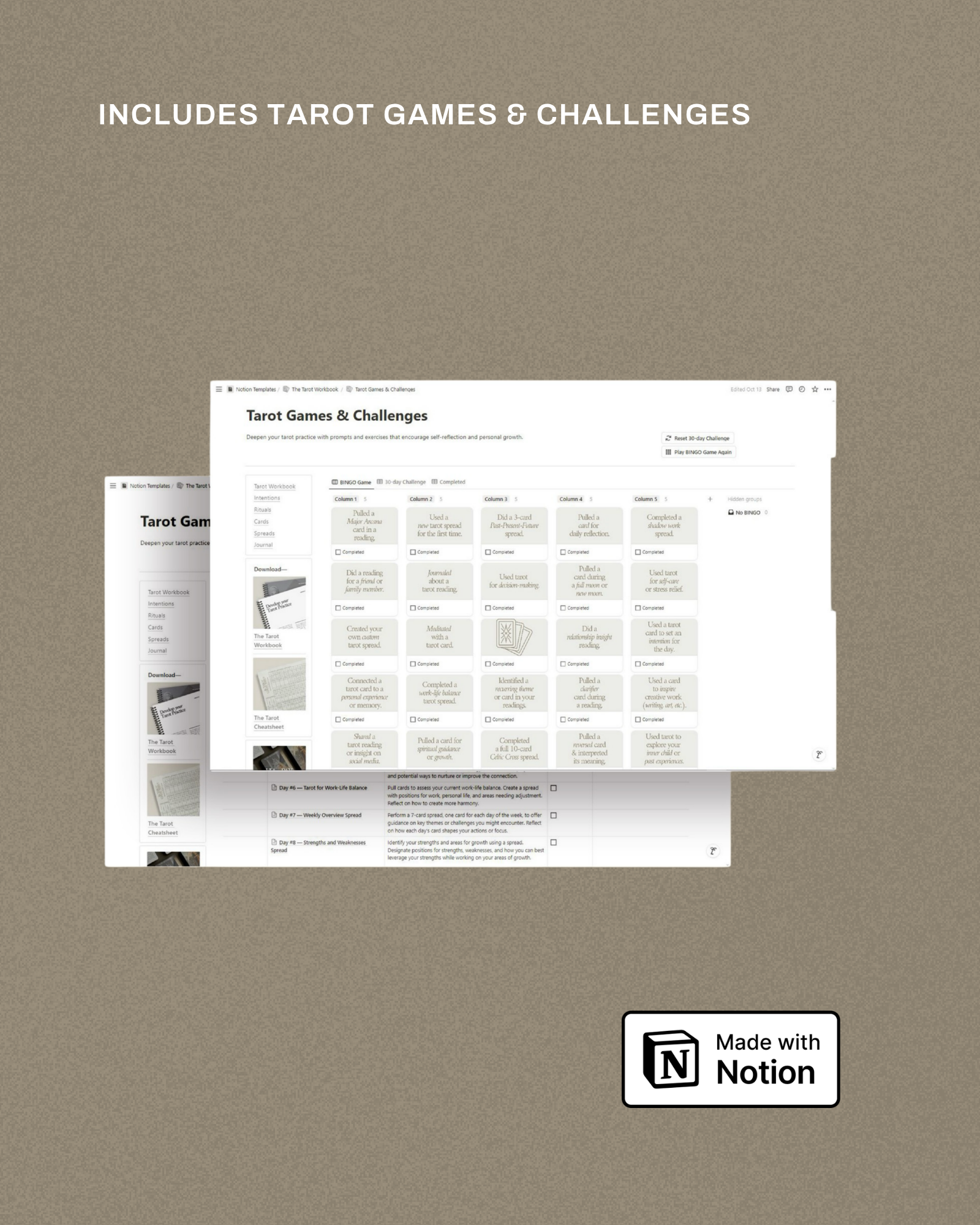 The Tarot Workbook — Notion