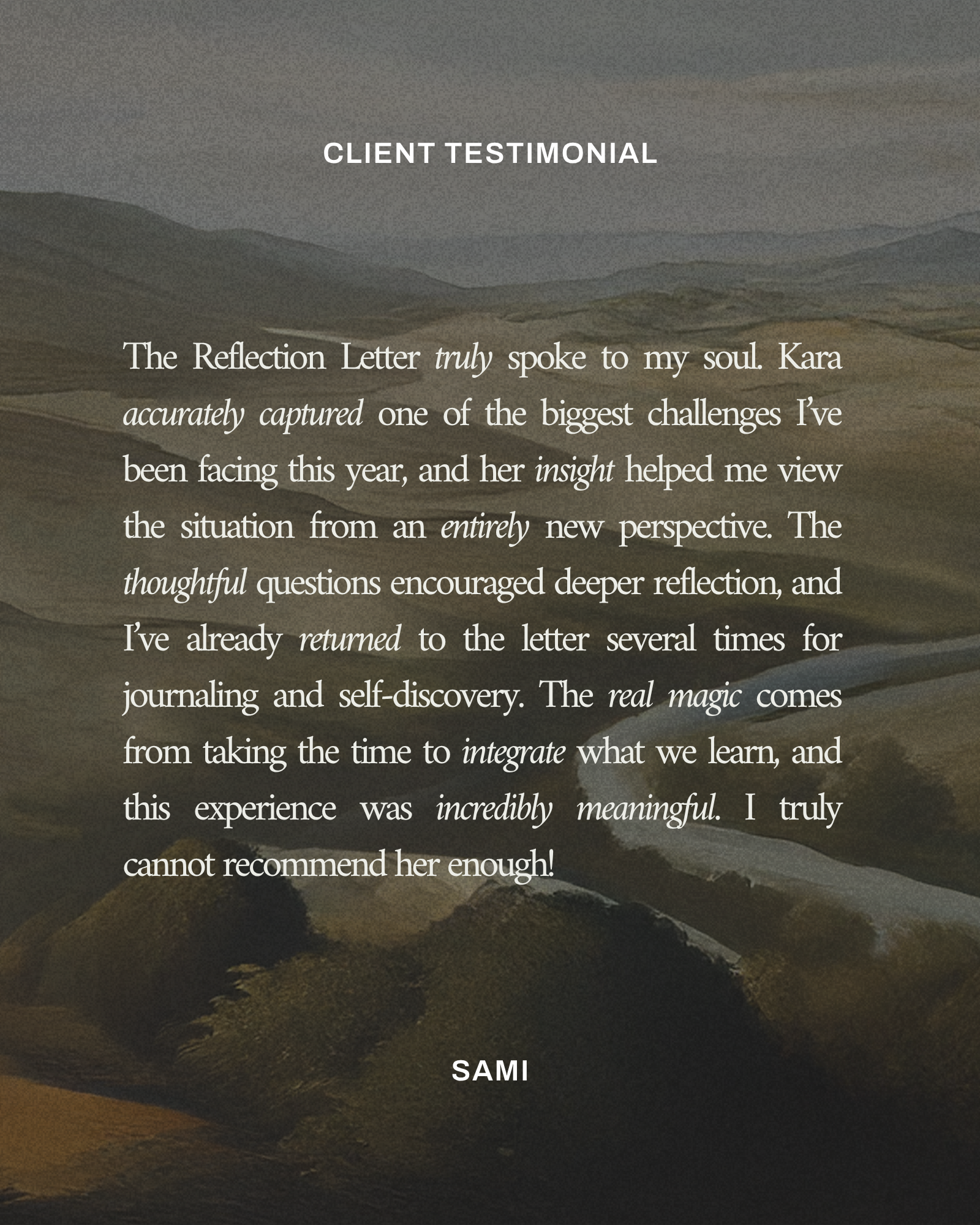 The Reflection Letter