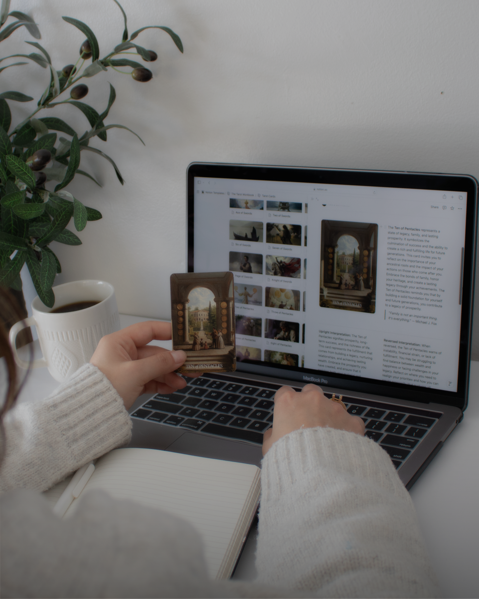 The Tarot Workbook — Notion